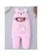SteweHome Cotton Nursery Swaddling Blanket Pink with Animal 69x38cm
