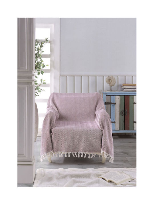 SteweHome Knitted Armchair Throw 160x160cm Natural