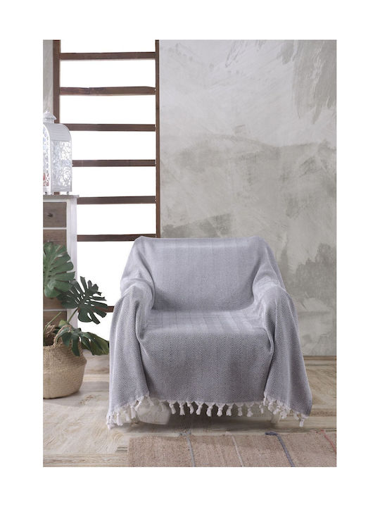SteweHome Armchair Throw Knitted 160x160cm Natural