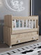 SteweHome Baby Crib Brown with Mattress 100x112cm