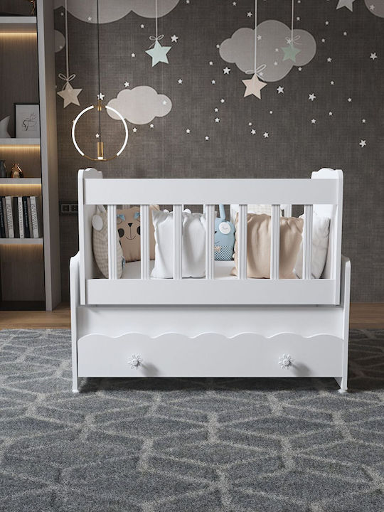 SteweHome Babybett Weiß mit Matratze 100x112cm
