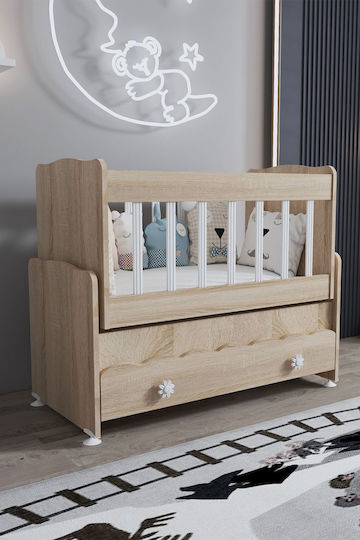 SteweHome Babybett Beige mit Matratze & Schublade