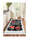 SteweHome Rectangular Kitchen Mat with Non-Slip Backing Red 100x200cm