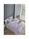 SteweHome Set Kids Single Duvet Cover With Cotton Pillowcase Purple 100x125cm