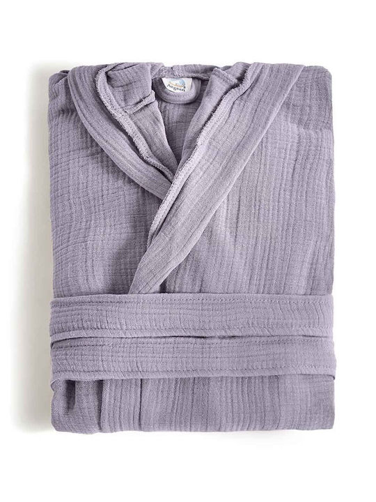 Aigaion Super Soft Halat de Baie cu Glugă Violet 220gr/m²