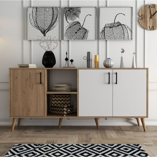 Μπουφές Ξύλινος Μπεζ 180x45x83cm