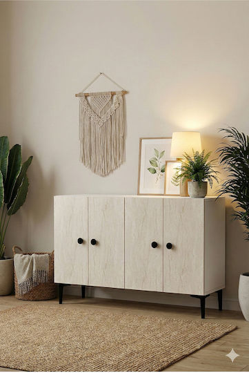 Μπουφές Ξύλινος Πολύχρωμος 120x32x75cm Μπουφές Ξύλινος Πολύχρωμος 120x32x75cm