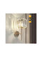 SteweHome Modern Wall Lamp with E27 Socket and Switch Gold