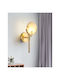 SteweHome Modern Wall Lamp with Integrated LED and Warm White Light Gold