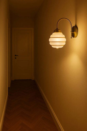 SteweHome Modern Wall Lamp with E27 Socket White