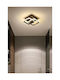 SteweHome Plafonieră de Tavan 33 cm Neagră cu LED Integrat