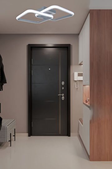 SteweHome Πλαφονιέρα Οροφής 33εκ. Γκρι με Ενσωματωμένο LED
