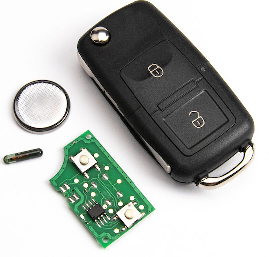 Дистанционно Ключ За Кола Електронен Vw Seat Skoda Hu66 1j0959753ag