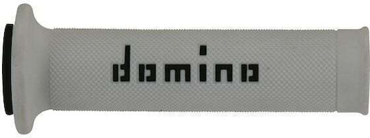 Χειρολαβές Μοτοσυκλέτας Domino A010 Grips No Waffle Άσπρο Μαύρο