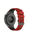 Λουράκι Σιλικόνης Rugged Grid Amazfit Gtr 4 46mm Red