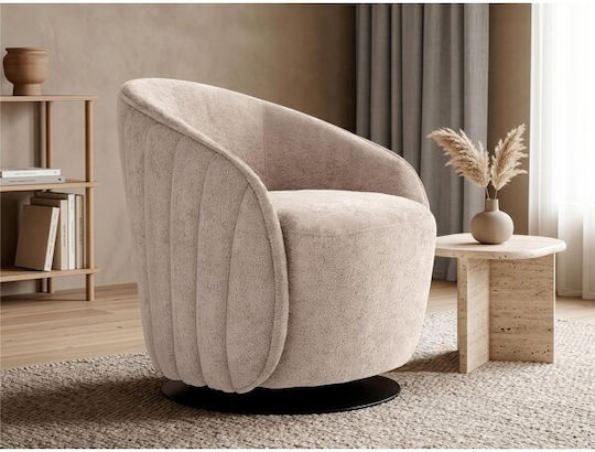 Houston 2128 Swivel Armchair Cream 72x67x70cm