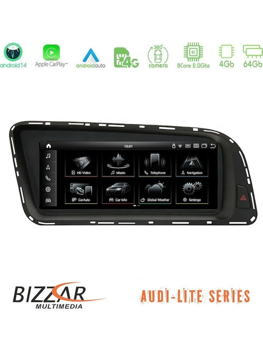 Bizzar Ηχοσύστημα Αυτοκινήτου για Audi Q5 2008-2015 (Bluetooth/USB/AUX/WiFi/GPS/Apple-Carplay/Android-Auto) με Οθόνη Αφής 8.8"