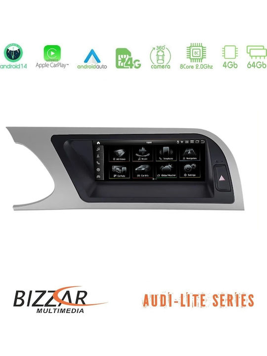 Bizzar Ηχοσύστημα Αυτοκινήτου για Audi A4 2008-2012 (Bluetooth/USB/AUX/WiFi/GPS/Apple-Carplay/Android-Auto)