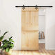 Vidaxl Sliding Door Natural Black 85 x 210 cm