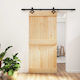 Vidaxl Sliding Door Natural Black 95 x 210 Cm