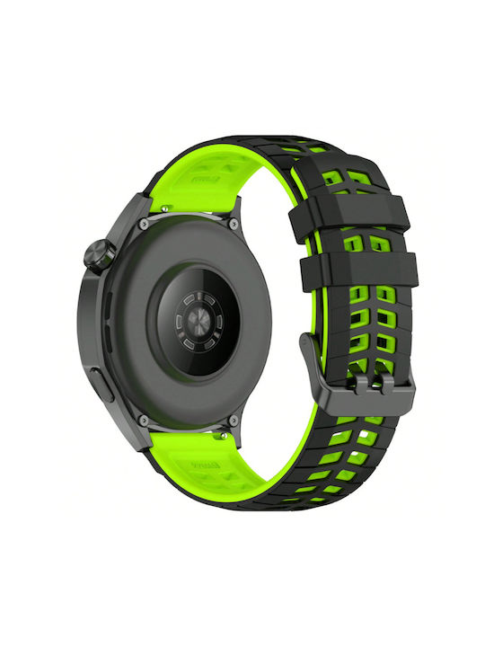 Λουράκι Σιλικόνης Rugged Grid Amazfit Gtr 4 46mm Black Lime