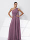 Sommer Maxi Abendkleid Flieder