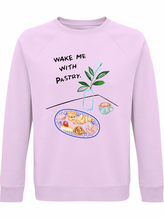 Sweatshirt Organic Unisex " Wake Me Pastry Summ...
