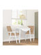 Wooden White Dining Chairs 2 Pieces 50x62.5x86.5cm