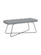 Dining Bench With Wooden Surface Light Gray 110x40x46cm