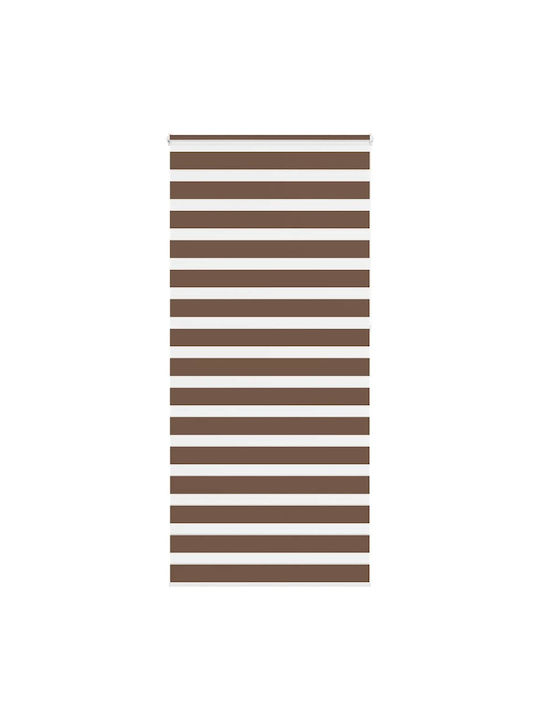 vidaXL Roller Blinds Partial Blackout Brown W115xH230cm 4014394