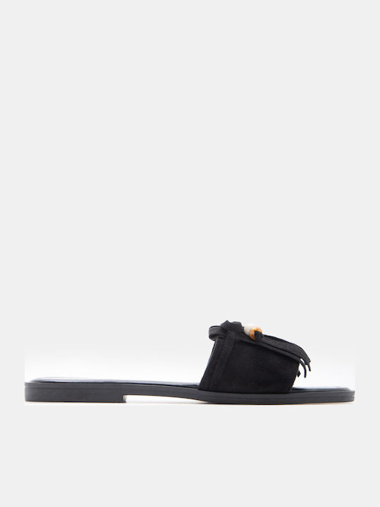 Luigi Damen Flache Sandalen Schwarz