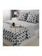 MayHome Σετ Παπλωματοθήκη 160x240cm Μονή με Μαξιλαροθήκη Γεωμετρικό