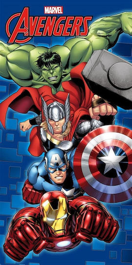 Dimcol Kids' Beach Towel Blue Avengers 140x70cm