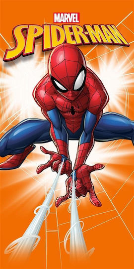Dimcol Spider-man Kinder-Strandtuch Orange 140x70cm