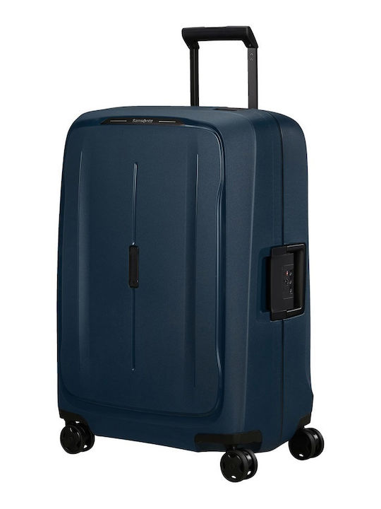 Samsonite Essens Μεσαία Βαλίτσα Ταξιδίου Σκληρή Μπλε Ύψους 69εκ.