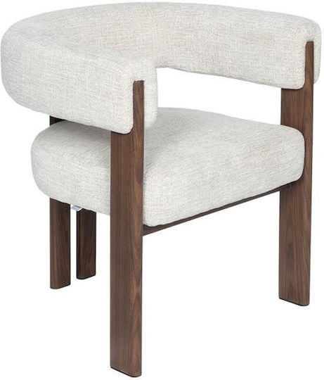 Πολυθρόνα Τραπεζαρίας Domar 66x59x70εκ. Beige