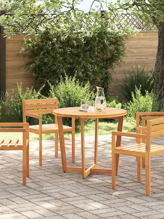 Garden & Outdoor Furniture Sets Dining Room Set 5 Pieces Acacia