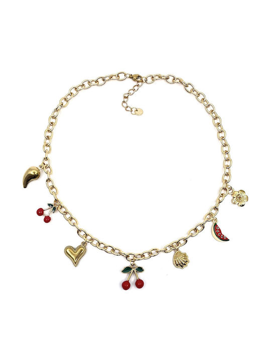 Dorian Gray Necklace From Gold Plated Steel