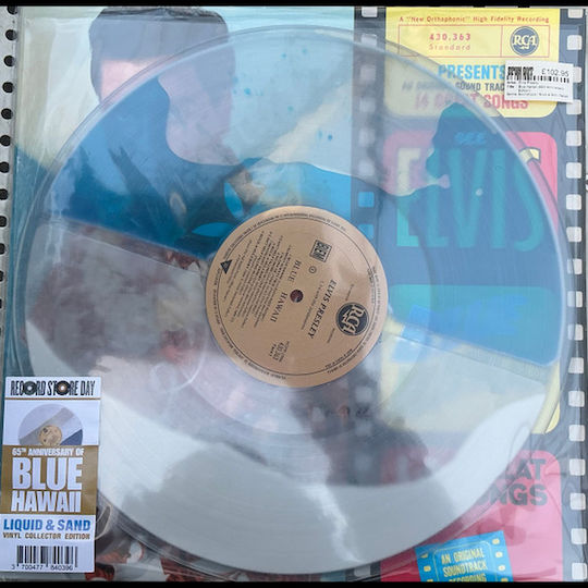 Elvis Presley Blue Hawaii Blue Liquid Filled 1 Vinyl