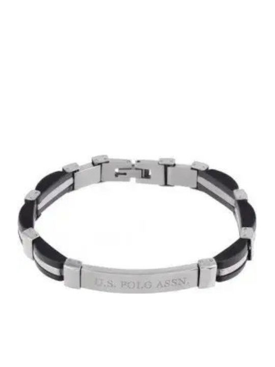 U.S. Polo Assn. Men's Chain Bracelet Made of Leather