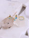 Celestino Set of 3 Women's Gold Plated Earrings