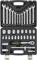 Heinner CTSM013 Set Cheie Tubulară Cu Chei Cu Clichet 1/2" 37 Bucăți Heinner CTSM013 Set Cheie Tubulară Cu Chei Cu Clichet 1/2" 37 Bucăți