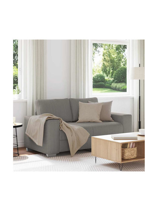 Two-Seater Couch Light Gray 160x77x82 cm