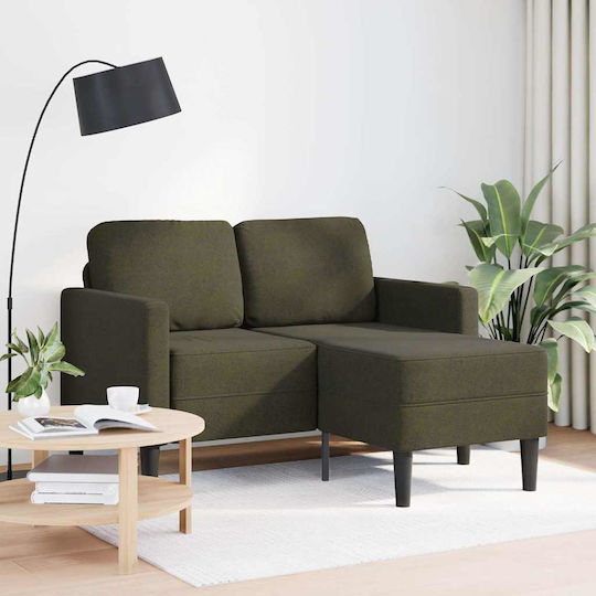 Ecksofa Künstliches Leder Grün 125x118x85cm