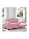 Two-Seater Velvet Pink Couch 180x77x82 cm