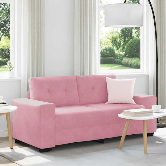 Canapea Cu Două Locuri Din Catifea Roz 180x77x82cm