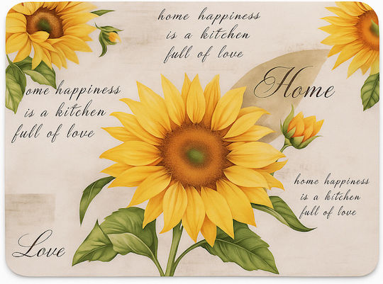 Heinner Ορθογώνιο Χαλάκι Κουζίνας 40x60cm HR-RUG40X60-FLW Sunflower