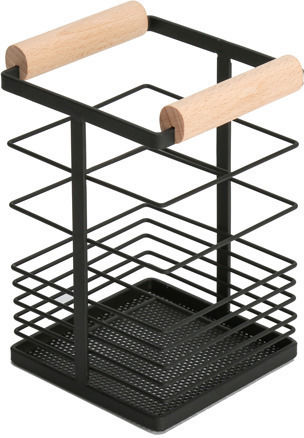 Raki Abtropfgestell Für Besteck Schwarz 10x10x15cm