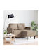 Ecksofa Künstliches Leder Braun 125x118x85cm