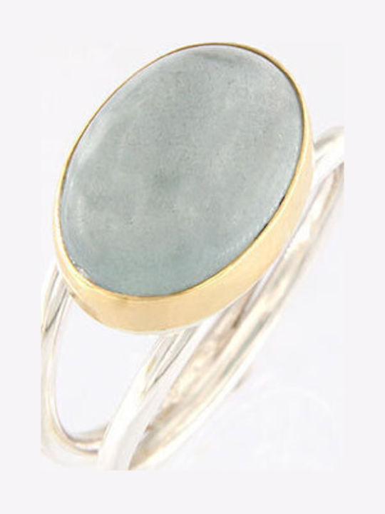 Ios Women's Ring with Stones from Gold Plated Silver